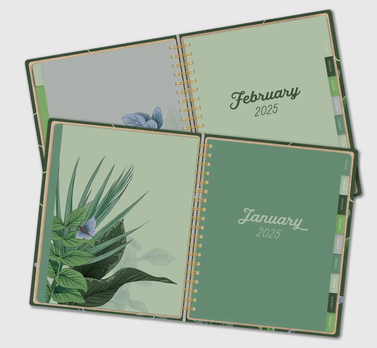 2025 Greenery Deluxe Hardcover Planner