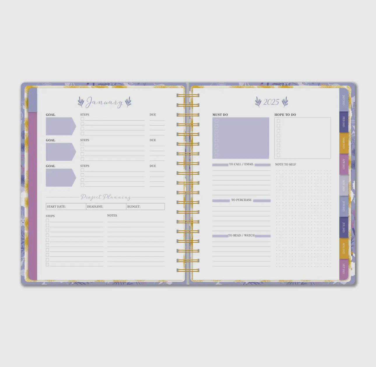 2025 Garden Bee Deluxe Hardcover Planner