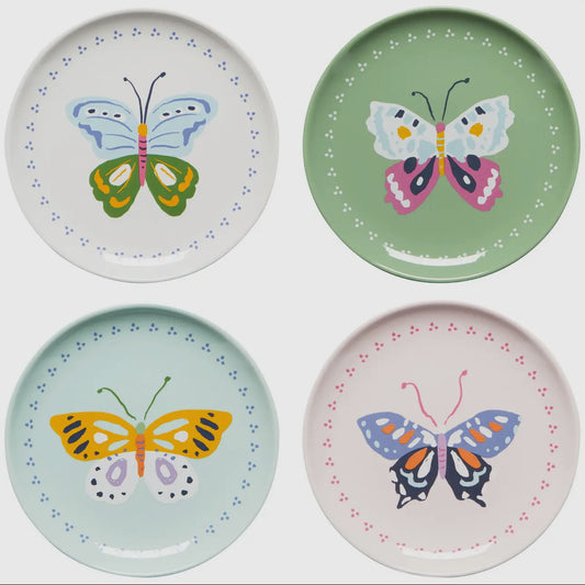 Butterfly Appetizer Plates Set of 4