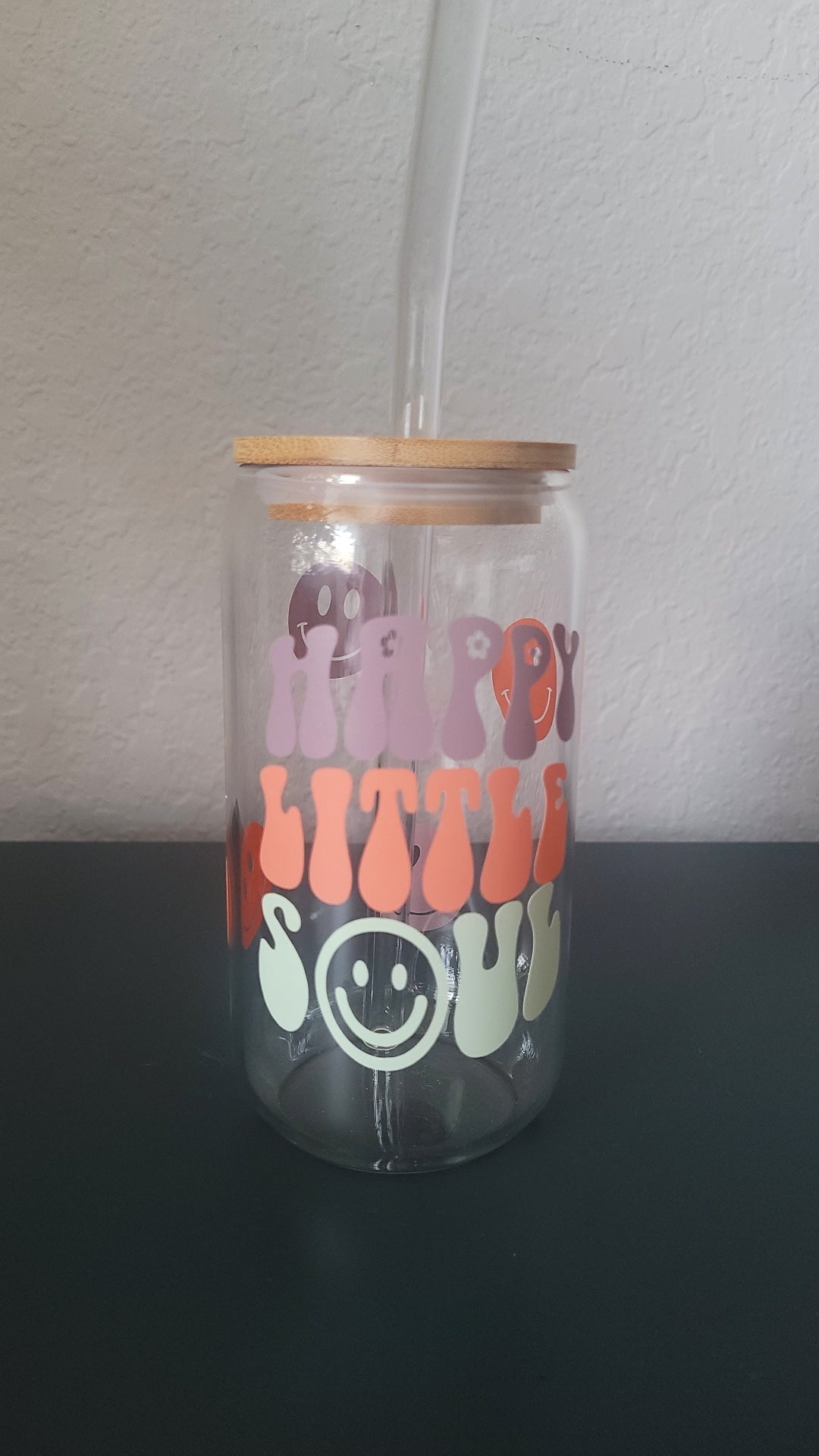 Cat Mom Glass Cup | Bamboo Lid & Straw Included